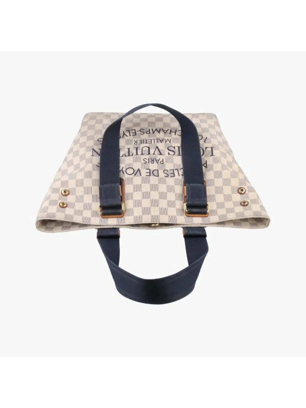 Louis Vuitton Plan Soleil Cava PM Azur Damier Canvas Handbag